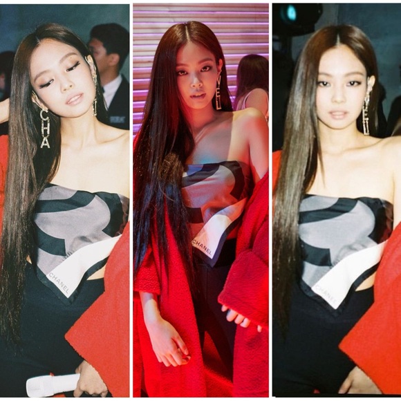 🚫SOLD🚫 Chanel RUNWAY Crystal Statement Letters Earrings - Picture 3 of 11